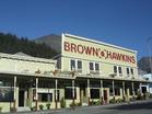 The facade of the 1904 Brown & Hawkins Store