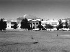 East facade, looking west across Bullion Plaza