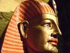 Bronze statues adorn the movie palace
