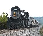 CN #3254 pauses atop Tunkhannock Viaduct, PA