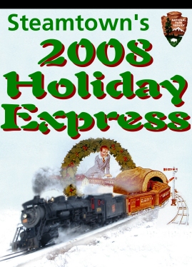 Poster for Steamtown's 2008 Holiday Express train ride.