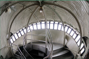 Photo of the interior of the Statue's head
