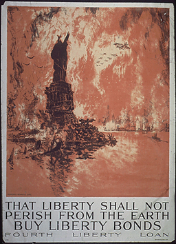 This poster, circa 1917, promoted the sale of Liberty Bonds. 
