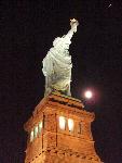 Liberty greets nightfall