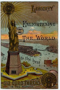 A Statue of Liberty trade card