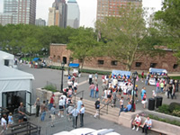Battery Park security screening area