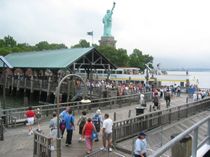 Arrival at Liberty Island