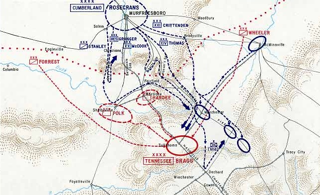 Tullahoma Campaign Map