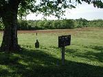 Cemetery with on standing grave