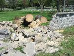 Hole in a stone wall
