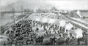 1860's drawing of the Battle of Stones River