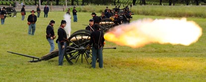 Cannon firing