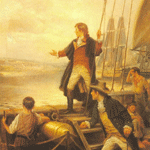 Francis Scot Key sees the Star-Spangled Banner