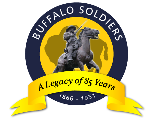A yellow and blue circle with a soldier on a horse in the center