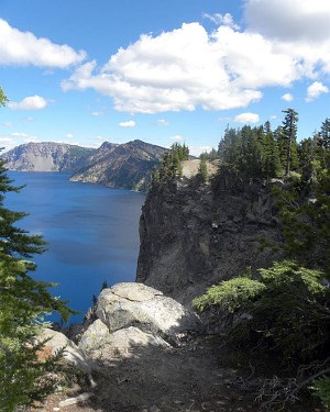 Scenic view of Crater Lake
