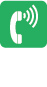 Icon of telephone receiver emitting sounds