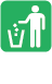 Icon of a person throwing objects into a trash can