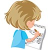 drawing of a child sketching a picture