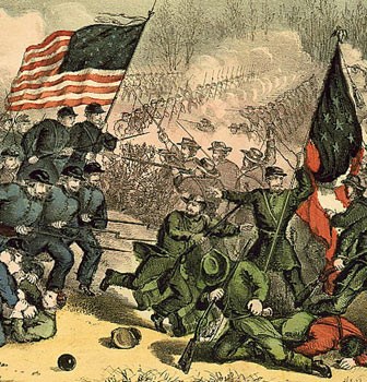 Engraving of the Battle of Bull Run