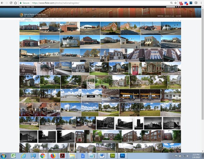 A grid 8 X 11 of photographs on the NR Flickr Photostream - a screenshot of Flickr