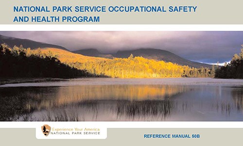 Cover of Reference Manual 50B with photo of a lake, sunlit hills, and cloudy skies