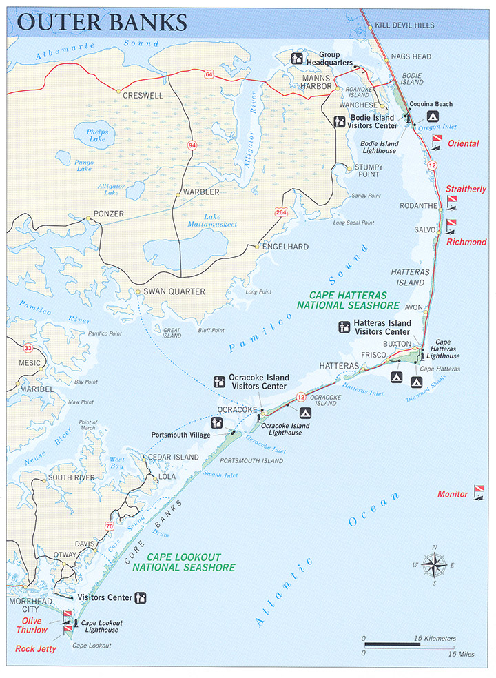 Outer Banks map