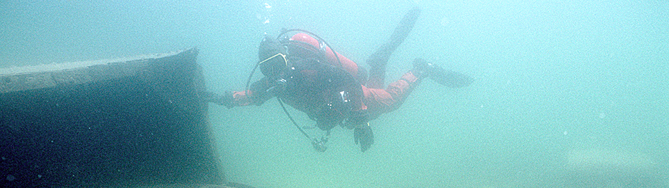 Diver on a wreck