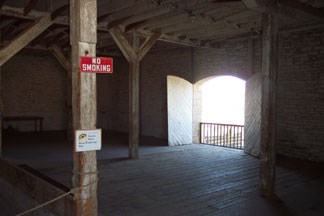 west door of barn
