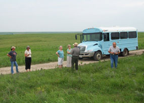 Prairie bus tours at the preserve