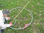 Biotechnician working in the prairie