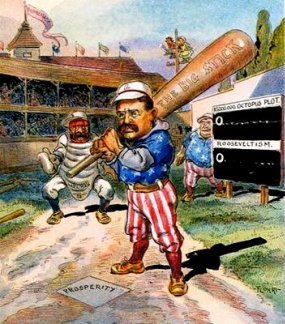 A caricature of Theodore Roosevelt.