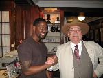 Jim Foote as T.R. with a visitor.