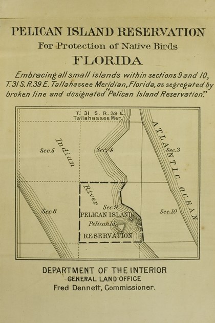 An early map of the Pelican Island Reservation.