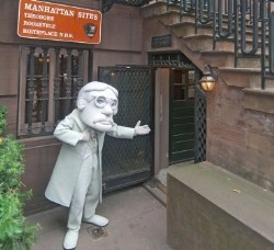 'Theodore' mascot welcomes visitors.