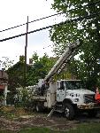 AAV- Placing the new utility poles