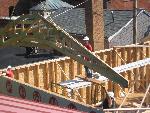 ADM-Roof Truss Lifted Into Place.