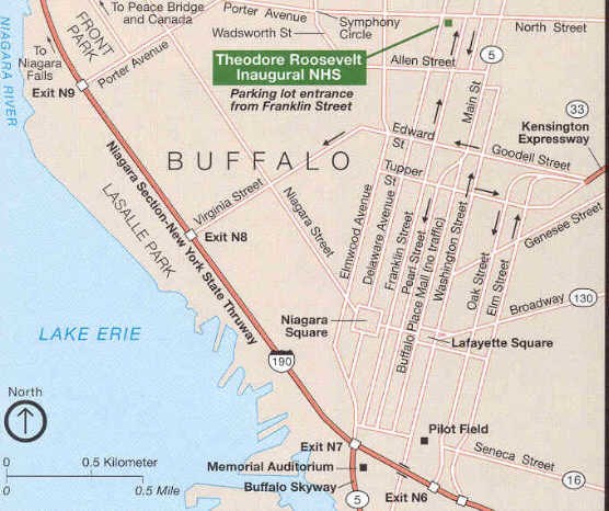 Street map of Buffalo, NY.