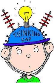 Cartoon kid with thinking cap