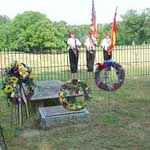 Wreath laying on July 4th at Thomas Stone's grave