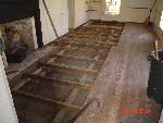 Floors removed north room