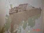 Damaged plaster walls