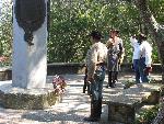 Wreath laying ceremony at Ribault Column