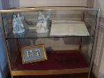 Exhibit case with shackles