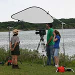 WJCT production team interviewing a park ranger