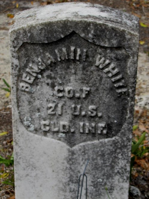 Benjamin White, 21st USCI grave marker