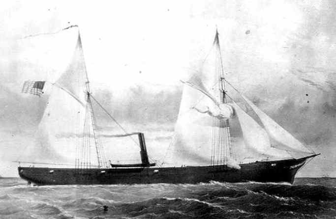 Historic photograph of the USS Unadilla, whose design was the same as the USS Ottawa