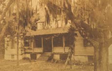 Late 19th century view of the front of the plantation house.