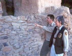 Two Tonto National Monument Volunteers.