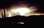 night time storm in the Sierra Anchas