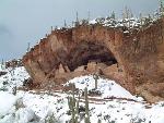 snow at the Lower Cliff Dwelling